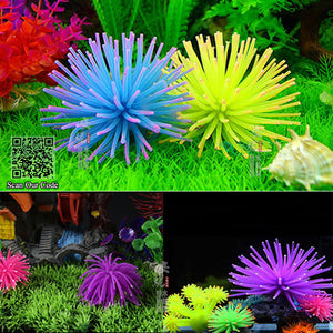 Aquarium Accessories Waterscape,Soft Colorful Silicone Aquarium Artificial Floating Jellyfish Seajelly Coral Plant for fish tank