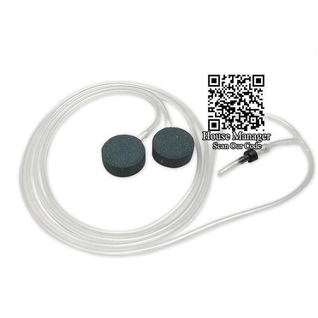 A Set of aquarium accessories for Air Pump Compressor =Air Bubble Stone + Hoses Pipe + Valve, to build beautiful waterscape flow