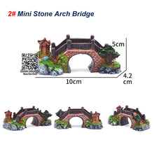 Aquarium Decoration Bridge Ornament for Fish tank, Chinese Culture Tree/Pavilion/Maoting/Rope Bridge View Scenery Landscape