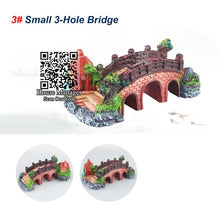 Aquarium Decoration Bridge Ornament for Fish tank, Chinese Culture Tree/Pavilion/Maoting/Rope Bridge View Scenery Landscape