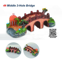 Aquarium Decoration Bridge Ornament for Fish tank, Chinese Culture Tree/Pavilion/Maoting/Rope Bridge View Scenery Landscape