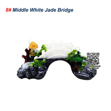 Aquarium Decoration Bridge Ornament for Fish tank, Chinese Culture Tree/Pavilion/Maoting/Rope Bridge View Scenery Landscape