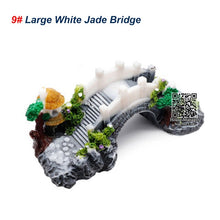 Aquarium Decoration Bridge Ornament for Fish tank, Chinese Culture Tree/Pavilion/Maoting/Rope Bridge View Scenery Landscape