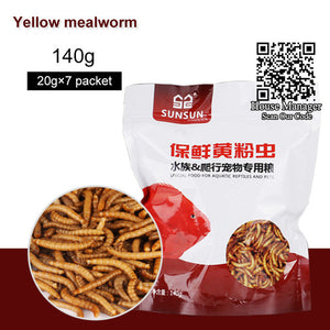 Aquarium Fish Feed Fresh-keeping Yellow mealworm & Barley pest worm for Tropical Fish Dragonfish Blood Parrot Flowerhor big fish