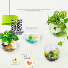 Mini Small Aquarium fish Tank Acrylic, Semicircular Wall Mounted Plant Flower Vase Hydroponic Fish Bowl outdoor indoor Decorate