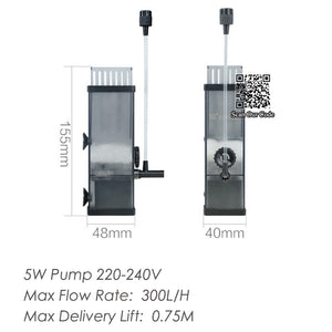 5W Aquarium Pump Filter pump, Surface Skimmer to remove Oil Slick Oil film remover,water Protein Skimmer pump to filter water