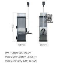 5W Aquarium Pump Filter pump, Surface Skimmer to remove Oil Slick Oil film remover,water Protein Skimmer pump to filter water