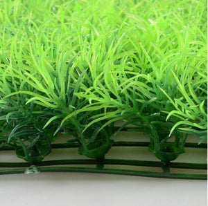 Super for aquarium waterscape - 25x25cm artificial lawn plastic, very good to cover tank bottom, artificial plants for aquarium