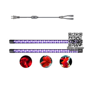 Submersible Aquarium LED Light Lamp, Red/White+Blue/White lighting for Red fish Blood Parrots / coral reef marine / water plants