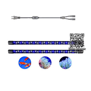 Submersible Aquarium LED Light Lamp, Red/White+Blue/White lighting for Red fish Blood Parrots / coral reef marine / water plants