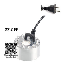 Aquarium 24W Mist Fog Maker 12LEDs light Fountain Rockery Waterfall Atomizer for Fish Pond Desk deco, simulate morning dew mist