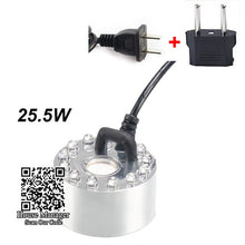 Aquarium 24W Mist Fog Maker 12LEDs light Fountain Rockery Waterfall Atomizer for Fish Pond Desk deco, simulate morning dew mist