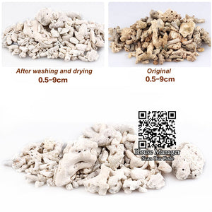 500g Aquarium Filter Coral Shell for freshwater seawater,Natural Reef Coral Bone Sand Biocycle Filter Medium to nitrify bacteria