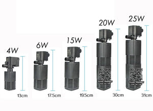 Mini 3 in 1 Multi-function Aquarium Filter Submersible Pump, Aquarium Purifier Water Quality Tank Filter water pump add Oxygen