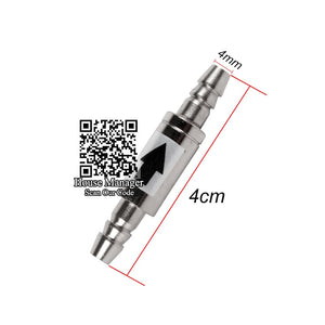 Stainless Steel Check Valve for CO2 equipment, 4mm Aquarium Water valve Non Return water to CO2 System Diffuser Dioxide Cylinder