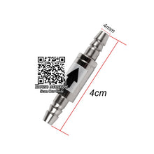 Stainless Steel Check Valve for CO2 equipment, 4mm Aquarium Water valve Non Return water to CO2 System Diffuser Dioxide Cylinder