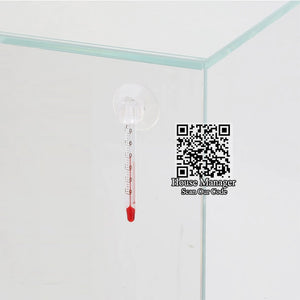Mini Thermometer Submersible Aquarium Thermometer for water Temperature Measurement, Waterproof Suction Cup, 0~50degree Celsius