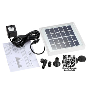 Aquarium Solar-Powered Water Spray Pump Fountain Increase Oxygen Solar Panel Kit for Garden Patio Fish Pond Pool Water Circulate