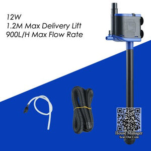 Submersible Water Pump to flow filter water for aquarium fish tank, Draw Drive Run Water Outlet for filtering circulating system