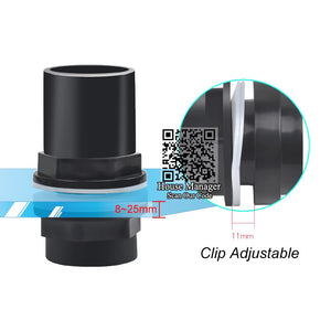 Aquarium Water Pipe Tube Connector Nozzle, Inner Diameter 20/25/32/40/50mm Hand-hole connector to connect water pipe accessories