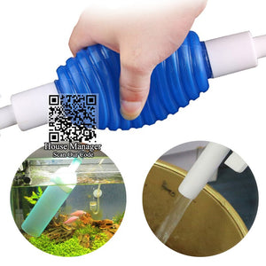 250cm Aquarium Cleaning Tool Syphon pipe Water Changer Cleaner, Valve Control outlet Vacuum Suction Hose Pump Wash for Fish Tank