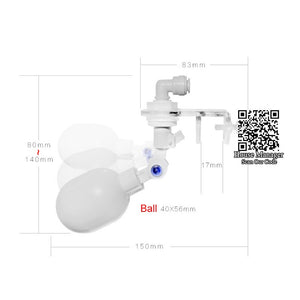 Aquarium Automatic Water Valve, Floating Ball to control water Turn On Off water for fish tank, Water Replenishing Valve, 2ways