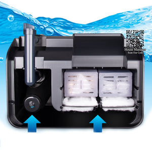 Aquarium Hang external filter +external 3.5W UV light Sterilization+ Skimmer, Submersible Sterilizer pump for aquarium fish tank