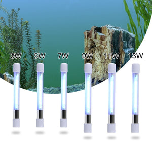 UV Sterilizer Lamp, Ultraviolet Germicidal Light glass, Submersible Filter Waterproof For Aquarium tank, Remove Algae, Deodorize