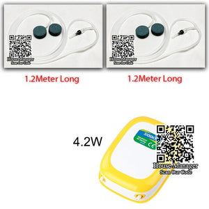Fish Tank Air Pump Compressor Aquarium increase Oxygen,Single Double Air Outlets for fish Tank Aerator Aquarium, Air Bubble pump