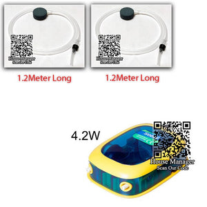 Fish Tank Air Pump Compressor Aquarium increase Oxygen,Single Double Air Outlets for fish Tank Aerator Aquarium, Air Bubble pump