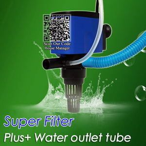 Super 8-35W Submersible Air Pump, Air Pipe + Water Tube, internal Air Pump for aquarium fish tank marine aquatics ADD Oxygen Air