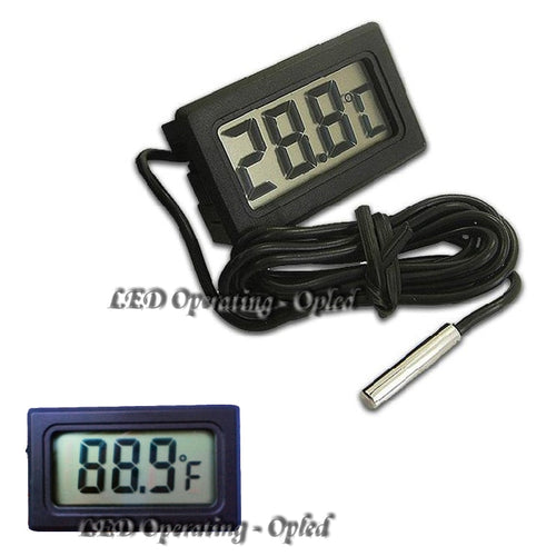 Wired Digital Thermometer for Fish Tank Aquarium, C or F Temperature Measure Sensor Wired Thermometer for choice C & F