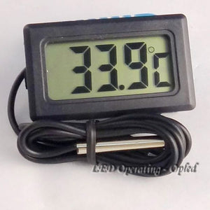 Wired Digital Thermometer for Fish Tank Aquarium, C or F Temperature Measure Sensor Wired Thermometer for choice C & F