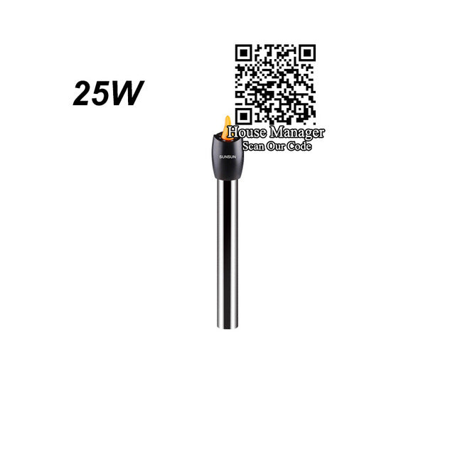 Aquarium Fish Tank Adjust Temperature Controller Stainless Steel Heating Rod, 25~500W Submersible Aquarium Heater for Fish Tank