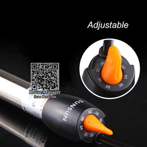 Aquarium Fish Tank Adjust Temperature Controller Stainless Steel Heating Rod, 25~500W Submersible Aquarium Heater for Fish Tank