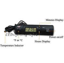 Super Aquarium Digital Thermometer Fish Tank, Wired Thermometer 2x Double inside & outside Temperature Measure for comparison