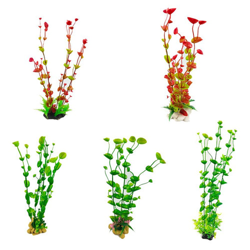 new 30cm high Green/Red Underwater Plastic Artificial Aquarium Plants for Fish Tank Decoration, long size Water Grass Waterweed