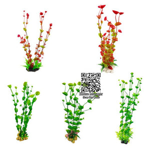 new 30cm high Green/Red Underwater Plastic Artificial Aquarium Plants for Fish Tank Decoration, long size Water Grass Waterweed