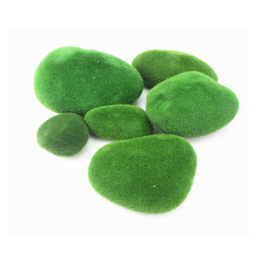 Irregular Green Stones simulate Moss Lichen Muscus Musci fog ball, Aquarium Ornaments plants decoration stone for aquarium bed