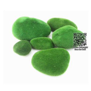Irregular Green Stones simulate Moss Lichen Muscus Musci fog ball, Aquarium Ornaments plants decoration stone for aquarium bed