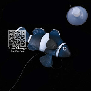 Aquarium Decorative Artificial Fake Fish Clownfish Float In Water, Suction Cup fish toy model Fluorescent light Vivid Waterscape