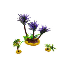 Aquarium Decoration Artificial Fish Tank Plants 10/13/30cm Plastic Coconut Tree for Water Landscaping Red/Green/Purple 6Styles