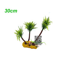 Aquarium Decoration Artificial Fish Tank Plants 10/13/30cm Plastic Coconut Tree for Water Landscaping Red/Green/Purple 6Styles