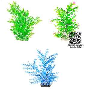 Blue/Red/Green 40cm Height Aquarium Fish Tank Ornaments Waterscape Decoration, Plastic Artificial Plants Tree for aquarium tank