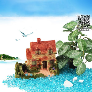 Aquarium Ornament House Decoration Waterscape Sea View Seascape / Country Village Villa villadom quinta praetorium for fish tank