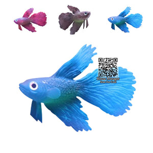 Fluorescent Artificial Fish Toy, Clownfish Rumble Fish Goldfish model toy with suction cup sucker play with fish aquarium tank