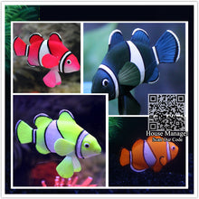 Fluorescent Artificial Fish Toy, Clownfish Rumble Fish Goldfish model toy with suction cup sucker play with fish aquarium tank