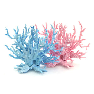 Artificial Plastic Coral Tree Ornaments for Aquarium, Blue 14x17cm Coral Reef Plant for aquarium waterscape plants decoration