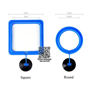 Aquarium Feeding Tool, feeding fish Floating Feeder Ring keep food for fish - Floating Food Tray Square / Round for your choice