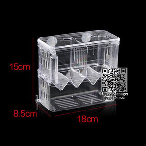 Fish Breeding Box Incubator Breeder Isolation Box Hatchery for Aquarium Fish Tank, 3in1 Hatch Fish+Protecting fish+Saving space